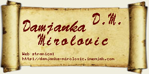 Damjanka Mirolović vizit kartica